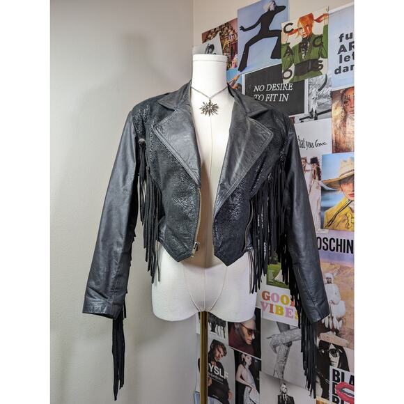 Chia Jackets & Blazers - Vintage Western Leather Jacket